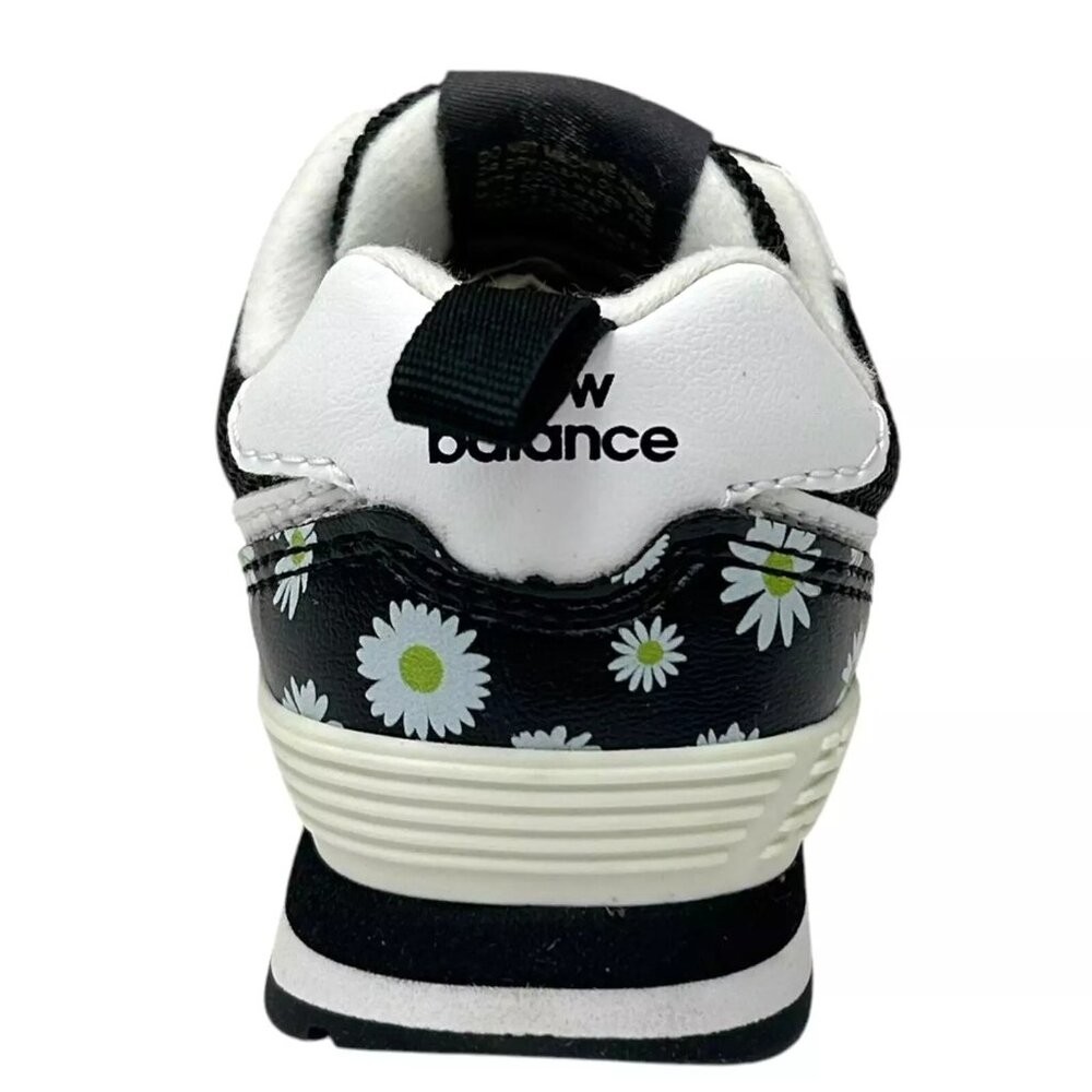 New Balance Toddler Girl's Slip-on Sneakers Size 7 Black/White Flower Print - Picture 7 of 12